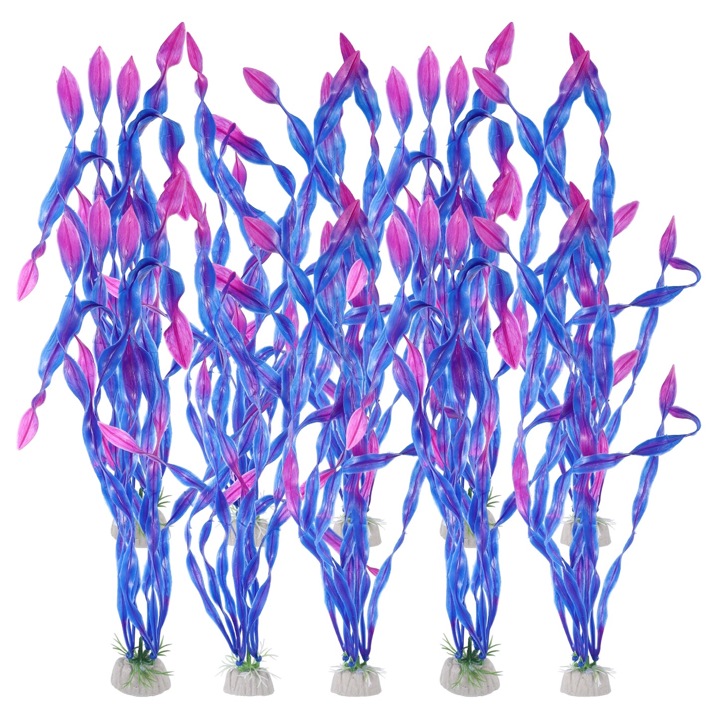 UXCELL 10/20 Pcs Aquarium Artificial Plastic Plants Water Weeds Ornament Fish Tank Plant Flower Grass Decoration Accessories