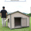 Outdoor dog house  large dog medium courtyard solid wood outdoor  sun protection rain protection villa Tongshen