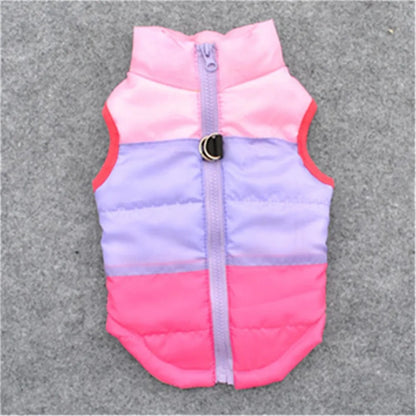 Windproof Pet Vest Jacket Winter Warm Big Dog Clothes Puppy Harness Clothing Funny Printed Coat for Small Medium Dogs Cats XS-XL