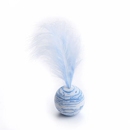 Cat Feather Toy Funny Foam Star Ball Feather Toy for Kitten Funny Cat Toy Throwing Toys Interactive Puppy Kitty Toy Pet Supplies