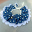 Puppy Cat Scarf  for Cats, Hairless Cat Lace Bibs with Pearl Bows Neck Strap, Pet Costume Accessories Plaid Dots Floral Pattern