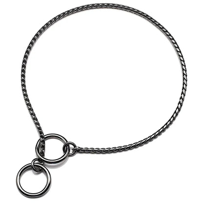 Metal Chain Dog Show Collar Pet Slip Collar for Shows Fine Brass Snake Choke Chain Collar Adjustable for Small Medium Large Dogs