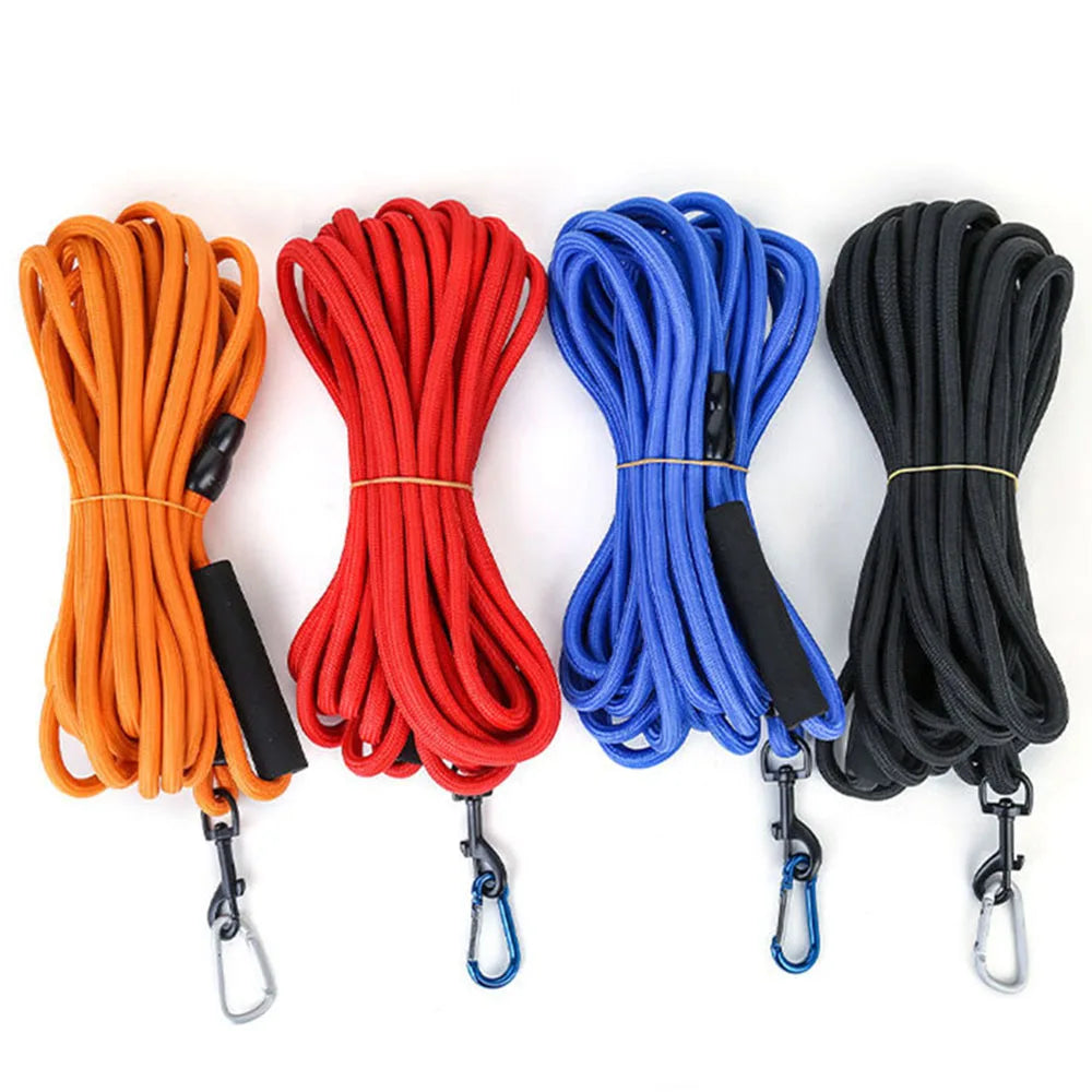 Dog Check Cord 5M 10M Leash Floatable Extra Long Pet Dog Training Rope with Soft Handle for Camping Playing Backyard Beach Lake