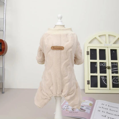 Luxury Fashion Thermal Fleece Dog Pajamas Onesie Winter Puppy Jumpsuit Poodle Chihuahua Yorkie Boy Dog Clothes for Small Dogs
