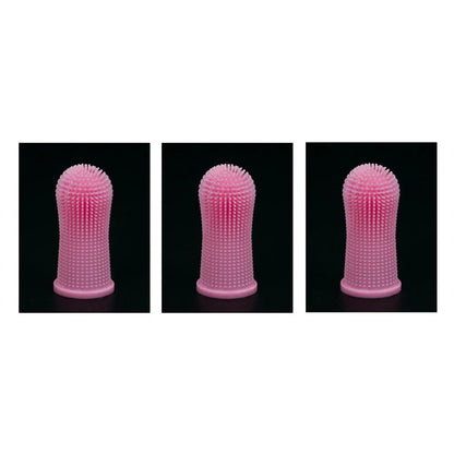 360-degree Dog Finger Toothbrush Extra Soft Pet Toothbrushes Silicone Teeth Cleaning Tools for Cats Puppies Dental Care Supplies