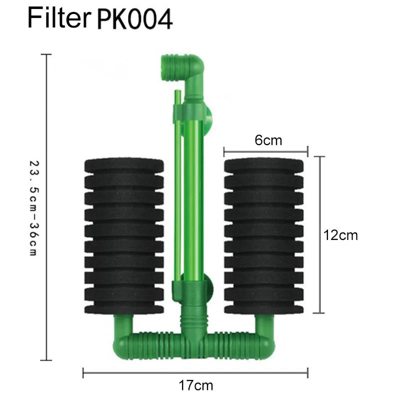 Aquarium Bio-Spong Filter Fish Tank Air Pump Skimmer Biochemical Sponges Filter New Green Bio Sponge Aquarium Filtration Filters