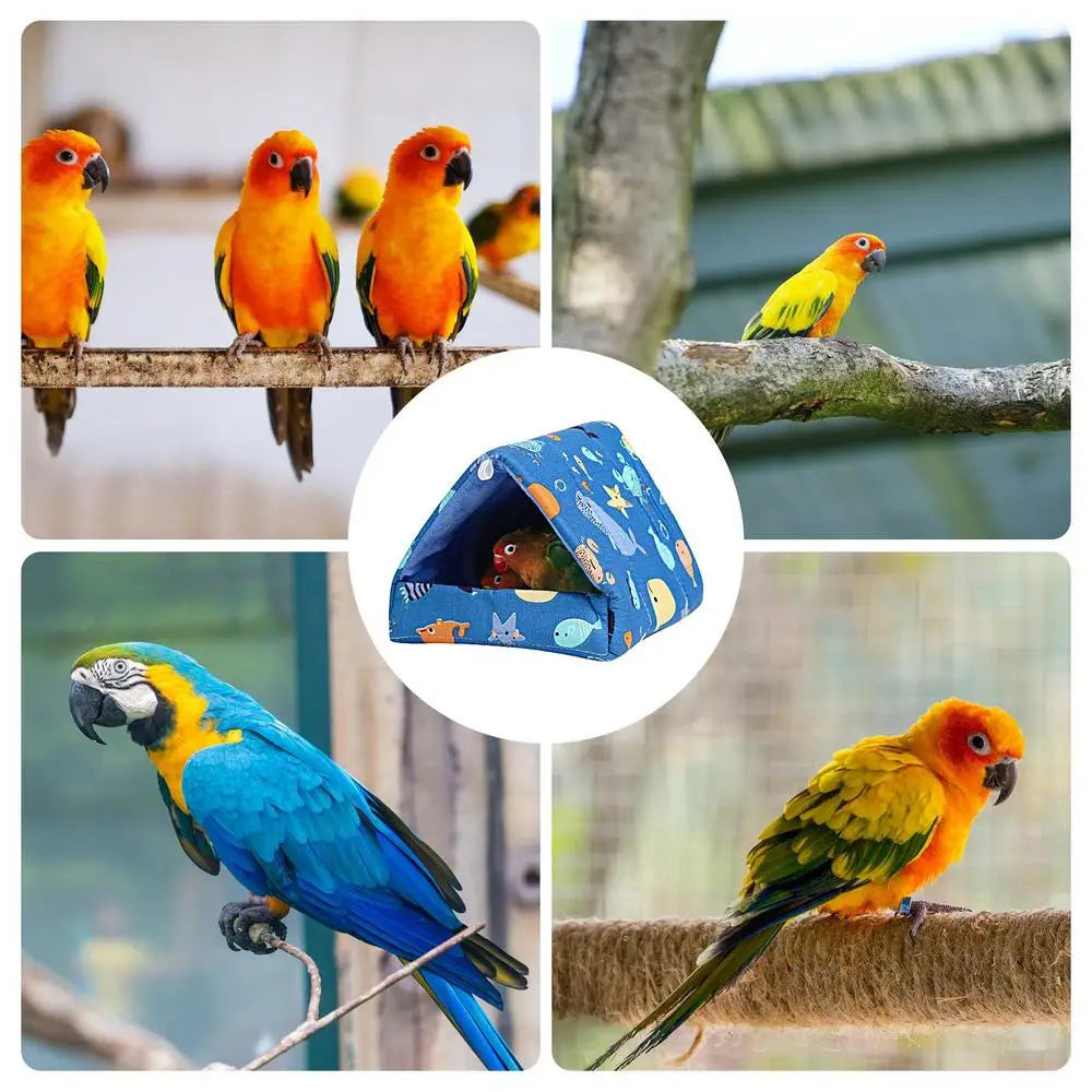 Parrot Bed Warm House Hideout Cushion Bed For Parrot Plush Cushion For Parrots Lovebirds Parakeets And Small And Medium Birds