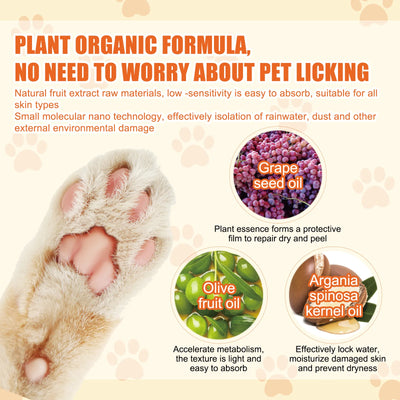 Paw Balm for Cats 50g Cat Dog Paw Protective Cream Pet Nose Protector Moisturizer Pet Crack Feet Repair Accessories for Cats