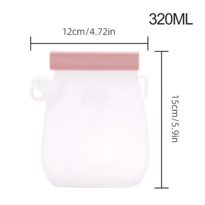 320ml Portable Dog Drinking Feeder Leak Proof Pet Silicone Water Pouches Pet Water Supplies for Dogs Cats Hiking Camping