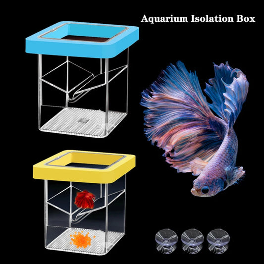 Acrylic Fish Breeding Isolation Box Floating Aquarium Breeder Feeder Fish Tank Hatching Incubator Aquarium Hatchery Accessory