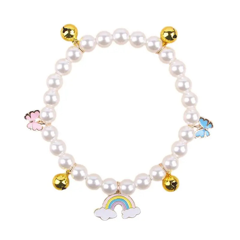 Pearl Dog Collar Pearl Collar For Dogs Pearl Cat Collar Dog Jewelry For Small Dogs Puppy Necklace Adjustable Elegant For Small