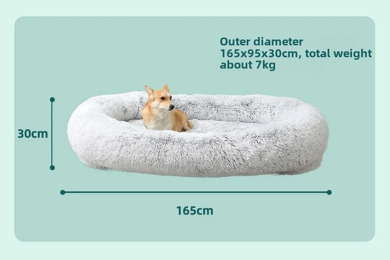 Large Kennel Pet Pad Human Dog Bed Winter Warm Pet Supplies Removable and Washable Sofa Lazy Can Sleep and Lie Down