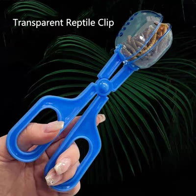 Aquairum Reptile Clip Transparent Tongs Lizards Tortoise Spider Reptile Bread Worms Cleaning Tool Pet Raising Feeding Accessory