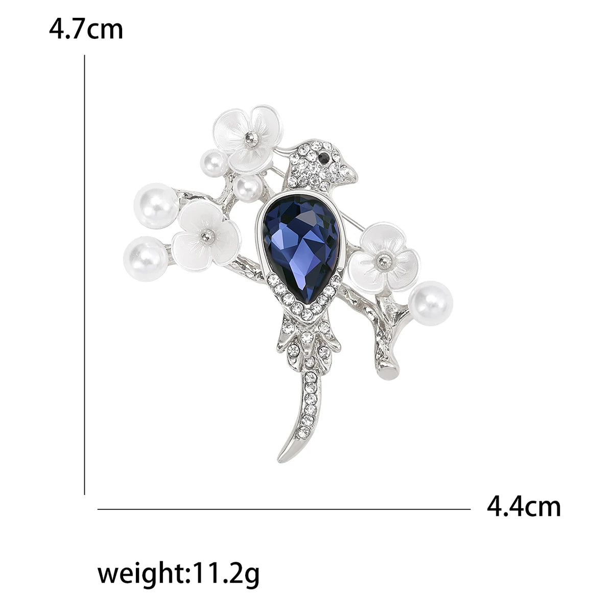 Enamel Bird Brooches for Women Rhinestone Sparrow Pins Magpie Badge Office Party Friend Gifts Accessories