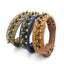 Bronze Spiked Studded Leather Dog Collars For Small Medium Large Dogs Pet Spike Collar Rivets Anti-Bite Pet Products Neck Strap