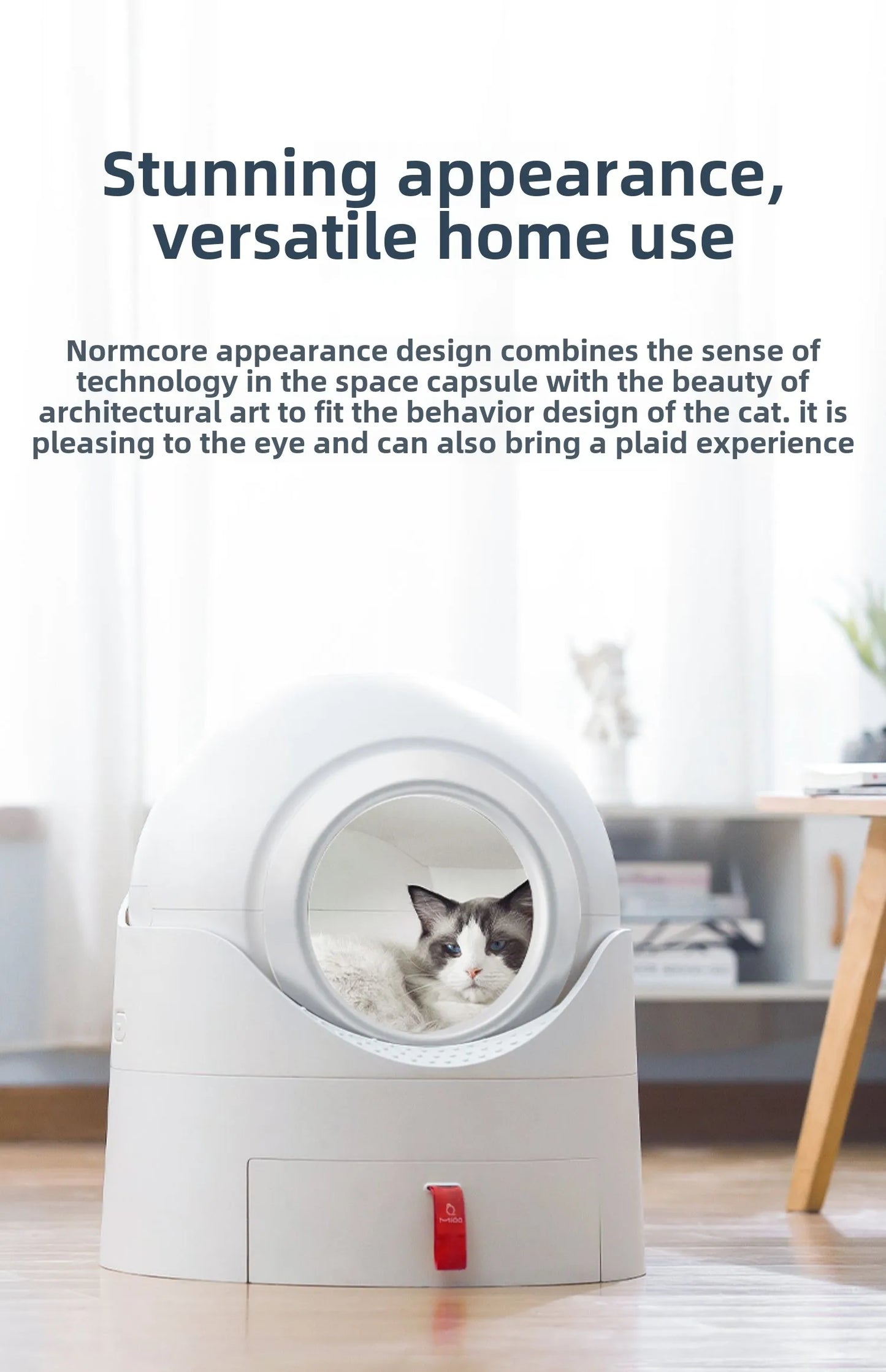 Semi-Automatic Cat Litter Pan Portable Quick Cleaner Semi-Automatic Cat Litter Box Anti-Odor with Litter Splash Bowl