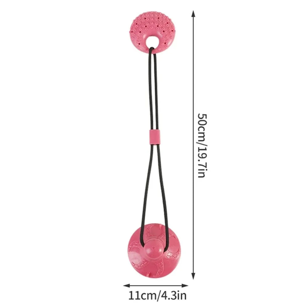 Dog Chew Toy with Suction Cup for Aggressive Chewer Puppy Training Treats Food Dispensing Toothbrush Pet Dog Teeth Cleaning Toys