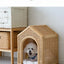 House Pet Bed Roof Kennel Rattan Cat Cat Bed Kitten Puppy Handmade Rattan Bed ins Korean Natural Rattan