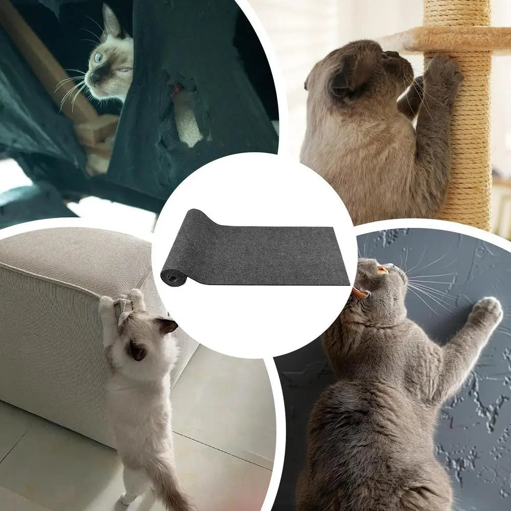 Cat Scratching Mat Self-Adhesive Trimmable Carpet Cat Pet Scratcher for Anti-scratching Sofa Furniture Protection Cat Accessorie