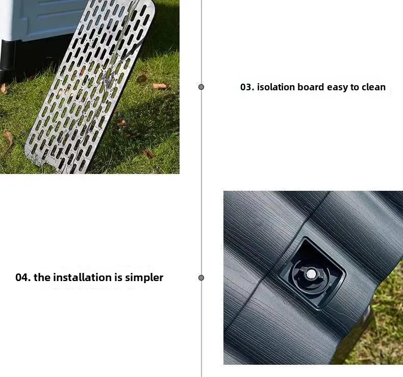 Outdoor kennel with toilet, sun protection in summer, universal in all seasons, outdoor rain-proof dog house, warm in winter, s