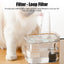 Ultra-Quiet Cat Water Fountain Auto Filter Cat Drinker USB Electric Mute Recirculate Filtering Drinking for Cats Water Dispenser