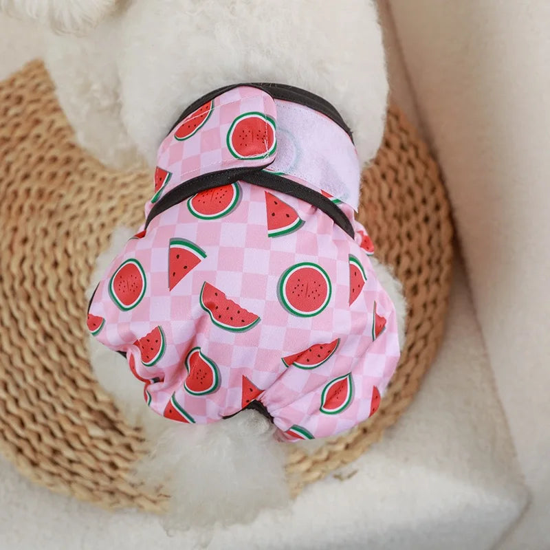 Cute Print Waterproof Physiological Pants Diapers Cotton Underwear for Small Puppy Safety Panties Breathable Girl Cat Clothes