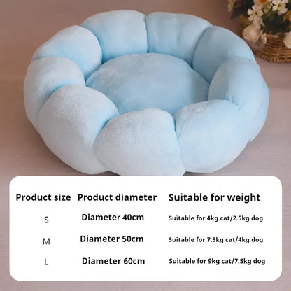 Cat Beds Petal Shaped Winter Warm Sleeping Cat Nest Soft Plush Pet Bed Dog Basket Cushion Cat Bed Cat Cushion Animal Sleeping