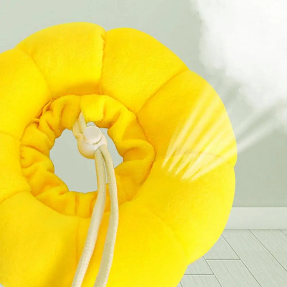 Elizabethan Collar For Cats Adjustable Cotton Sunflower Shape Collar Protective Collar For Small Cats & Dogs Cute Breathable Eli
