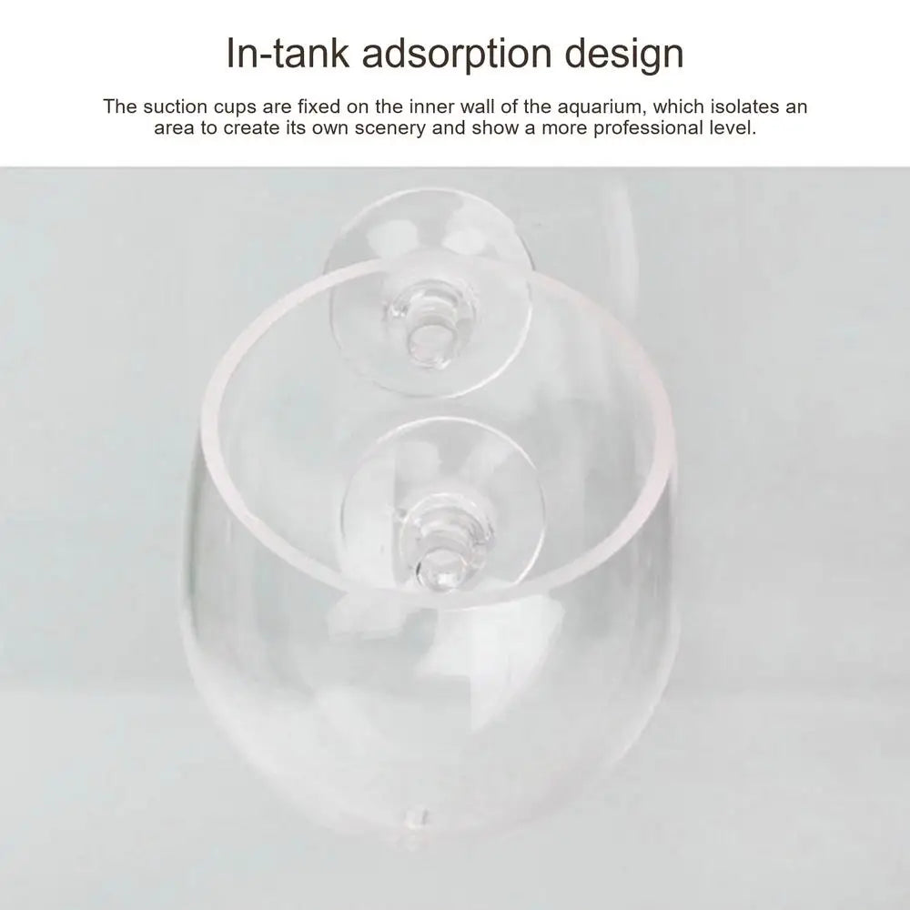 Aquarium Plant Holder Clear Aquarium Tank Live Plant Pot Aquatic Planter With Suction Cups Red Shrimp Live Plants Fish Tank