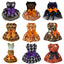 Halloween Dog Costume Funny Dog Clothes Pumpkin Print Pet Dress Chihuahua Bichon Clothing Bow Lace Festival Skirt Cat Dresses