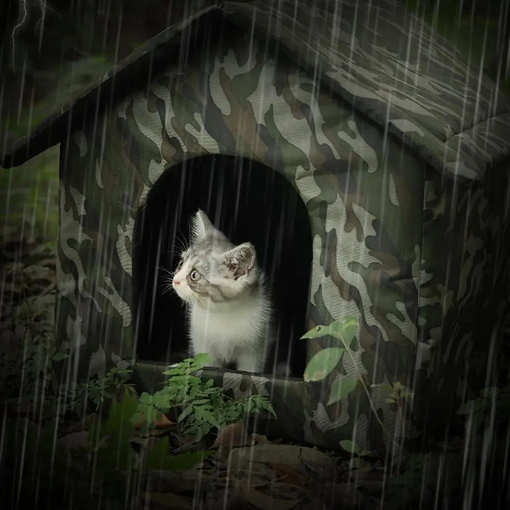 Outdoor Dog Bed Waterproof Roof Bed Waterproof Warm Dog Kennel Winter Tent Dog Nest Thickened Cold-Proof Nest Cat House