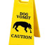 Cat Dog Vomit Caution Sign Funny Creative Dog Cat Vomit Caution Sign 3D Printed Yard Sign Cat Dog Vomit Warning Sign Board