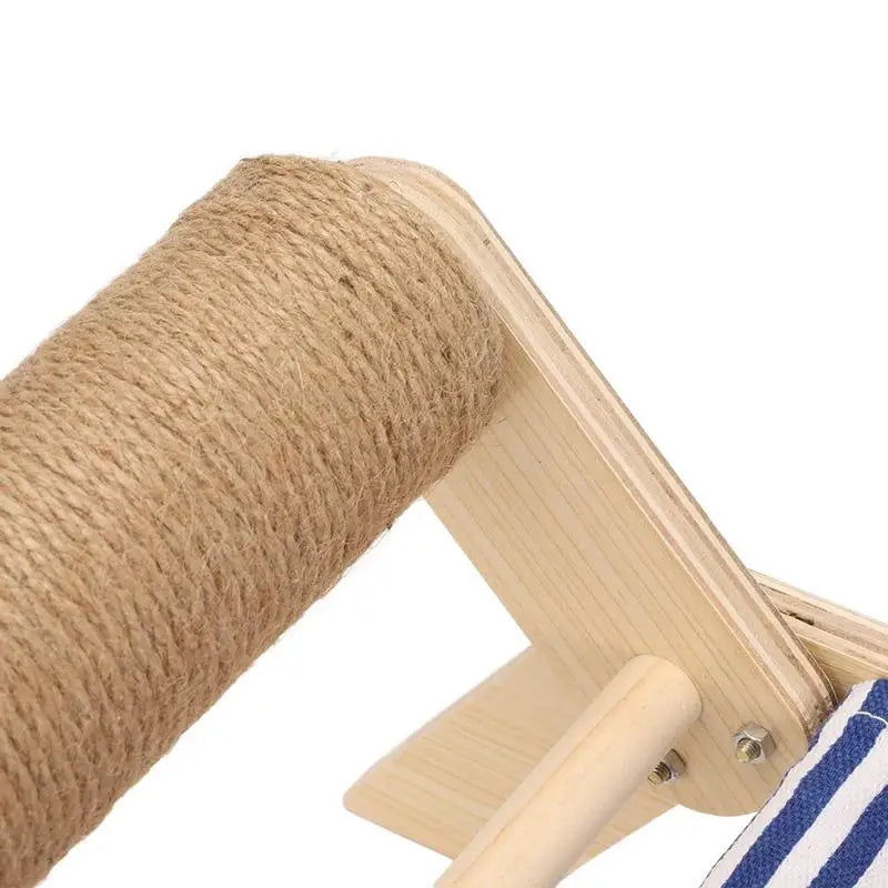 Pet Lounge Chair Portable Solid Cat Hammock Nest Beds Wooden Frame Swing Chair Multifunctional Kitten Raised Bed Cat Lounger