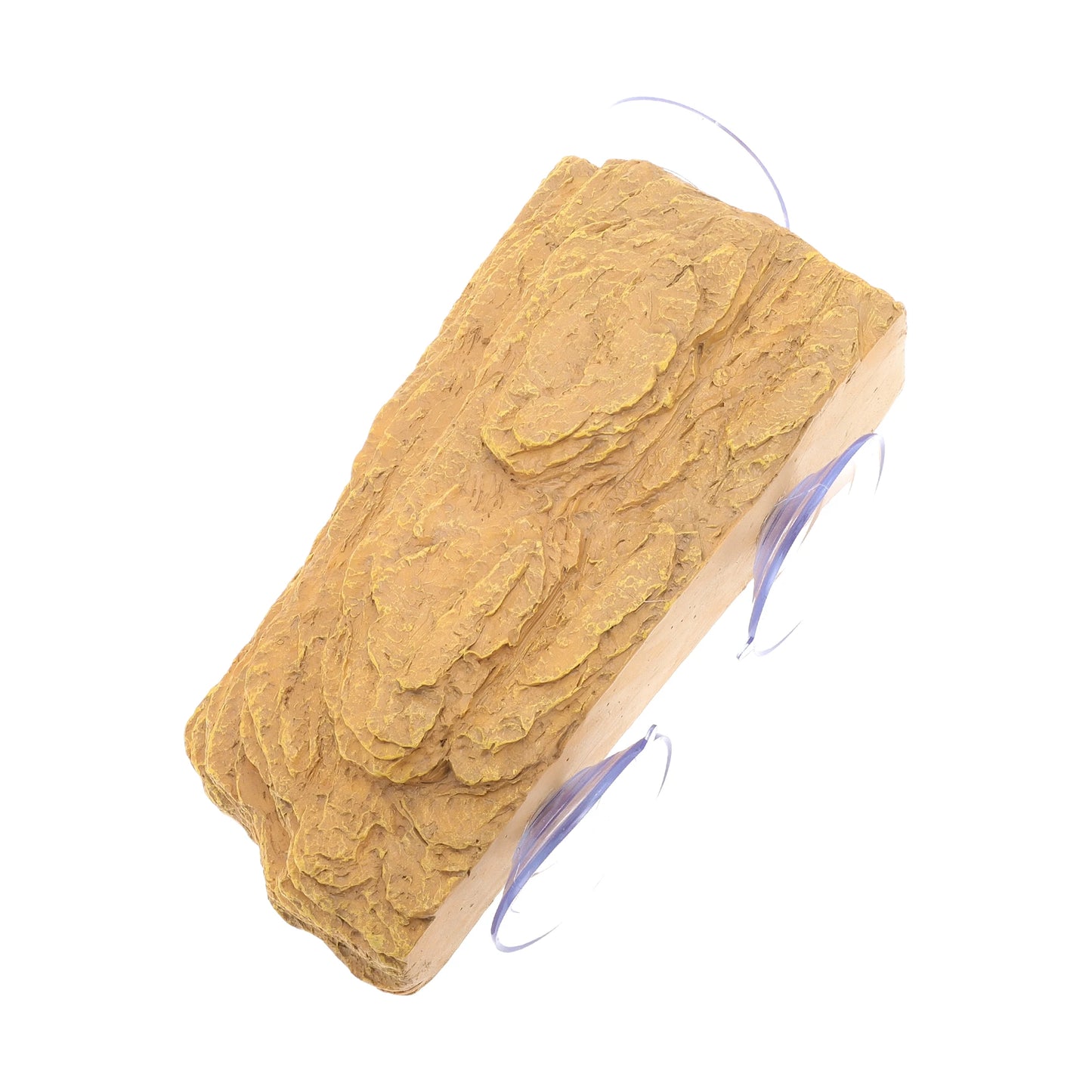 UXCELL Pet Turtle Basking Platform with Suction Cups Resin Floating Turtle Platform Artificial Stone Fake Rock Habitat Decor