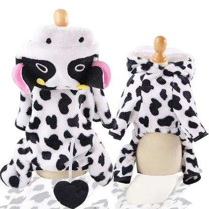 Pet Dog Soft Warm Jumpsuits Clothing for Dogs Pajamas Fleece Small Puppy Coat Pet Outfits Hoodie Clothing Cats Clothes Christmas