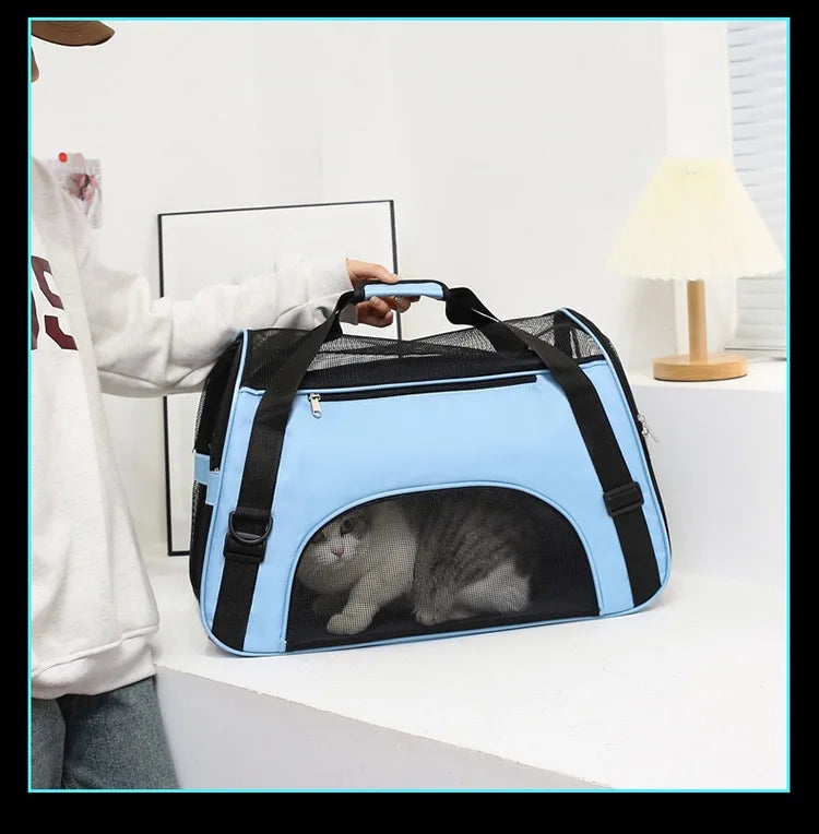 Portable Dog Cat Carrier Bag Pet Puppy Travel Bags Breathable Mesh Small Dog Cat Dogs Outdoor Tent Carrier Outgoing Pets Handbag