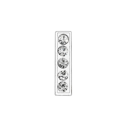 10mm Chrome Alloy Diamond Capital English Alphabet Jewelry Manual Diy Cat Claw Love Pet Collar Accessories