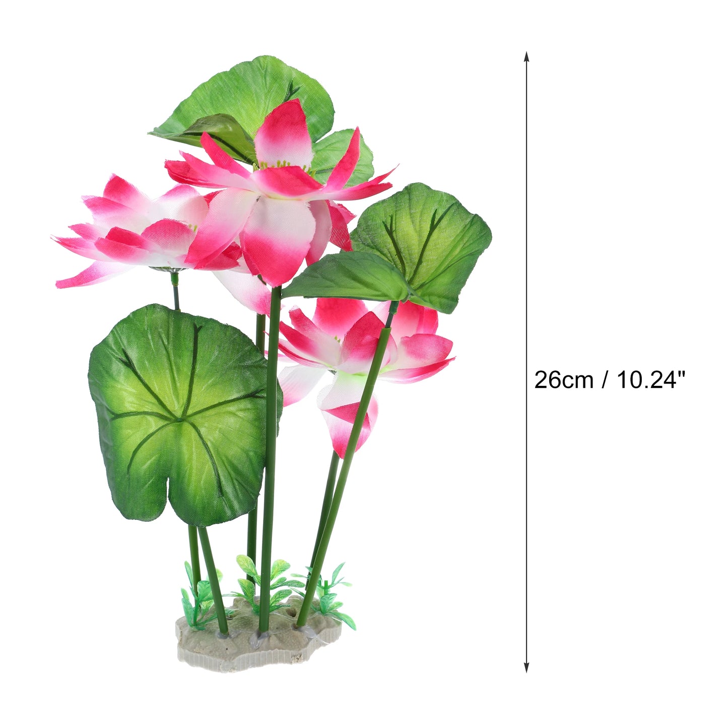 Uxcell Pond Flower Floating Lotus Leaves Artificial Flower Fake Lotus Plant Water Micro Landscape for Aquarium Garden Decoration