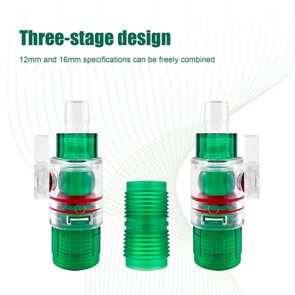 Aquarium Filter Water Valve Hose 12/16mm FlowControl Double Tap Quick Release Connector Fish Tank Hose Pipe Filter Valve
