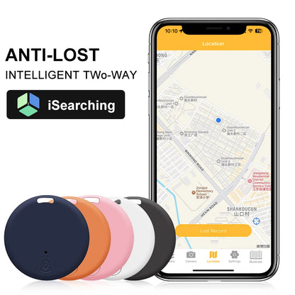 Mini Anti Lost Alarm Cat Dog Pets Tracker GPS Locator Compatible with BT 5.0 Smart Tag Tracker Wallet Suitcase Key Finder