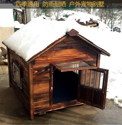 4XL Pet Kennel Large Dog Summer Cooler All Seasons Universal Medium Dog Kennel Solid Wood Removal and Washing