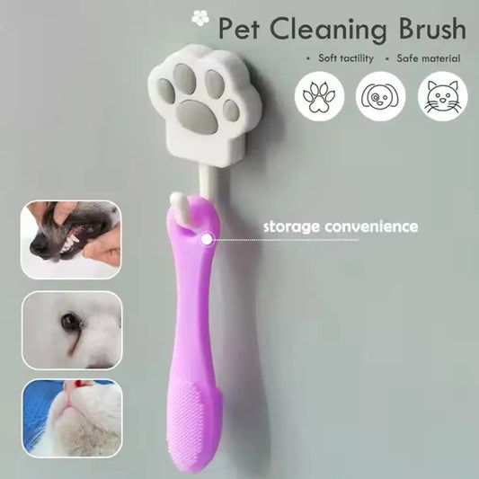 4pcs Pet Finger Toothbrush Cat Dog Silicone Toothbrush Comfortable And Safe Convenient And Easy To Use Keep Your Pet's Oral Heal