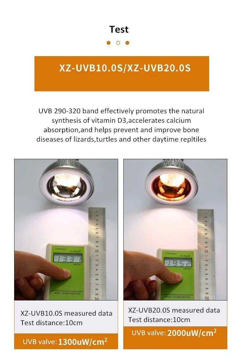 Reptile 10.0/20.0S UV Lamp Bulb UVA UVB Basking Spot Heat Lamp for Lizard Tortoise Bearded Dragon Terrarium Light 파충류 사육장