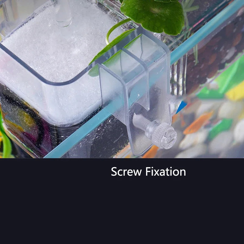 3in1 Fish Tank External Filter Box Plastic Filter Dry and Wet Separation Small Silent External Suspend Aquarium Drip Overflow
