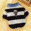 Velvet Warm Pet Cat Sweatshirts Chihuahua Half Sleeve Denim Collar Designer Striped Puppy Winter Clothes Soft Overalls for Yorks