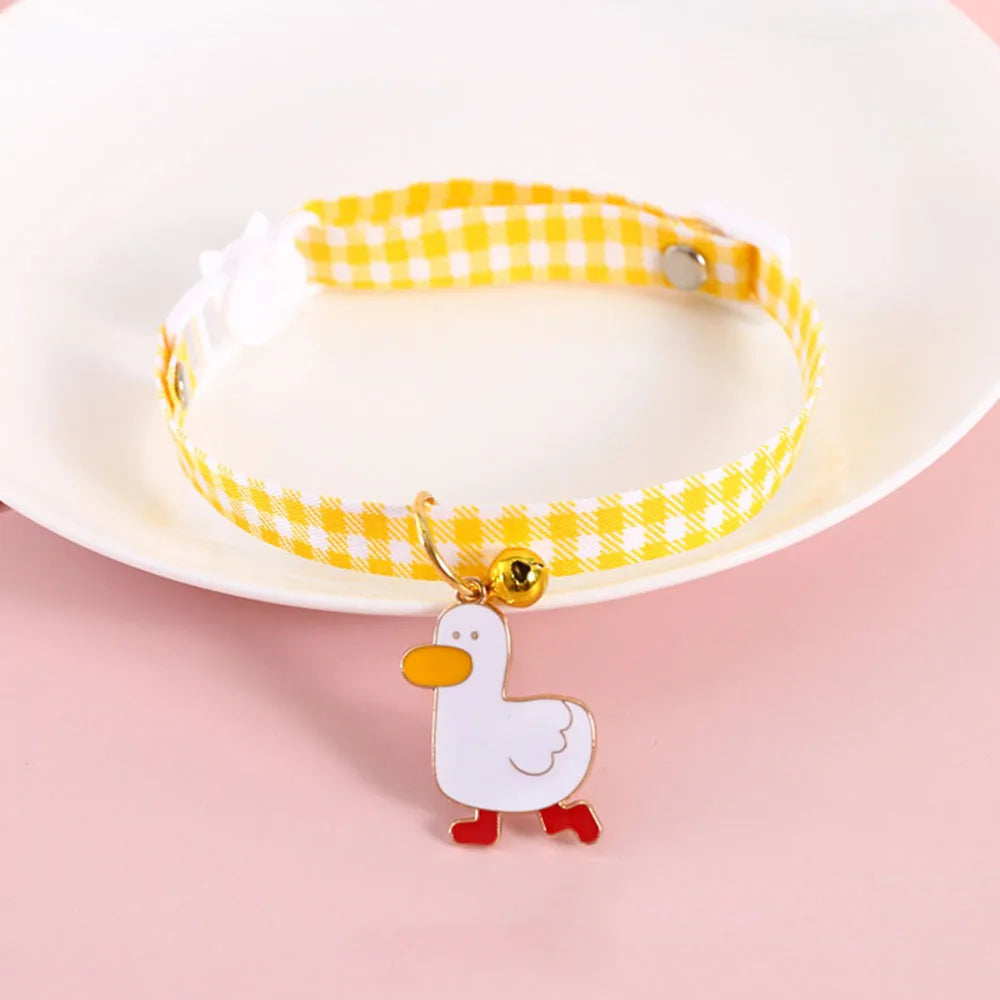 Pet Supplies Accessories for Cats Adjustable Cat Necklace for Kitten Puppy Small Dog Cat Breakaway Bell Collar with Cute Pendant