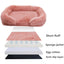 Cozy Plush Dog Sofa Bed Square Beds Washable Warm Pet Cushion Orthopedic Lounger Fluffy With Zipper Cover