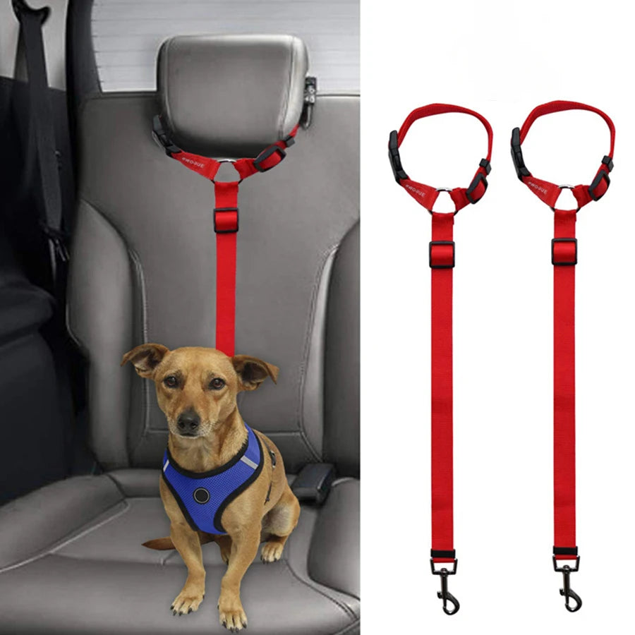 Pet car safety rope ring dog car safety belt rear seat towing rope