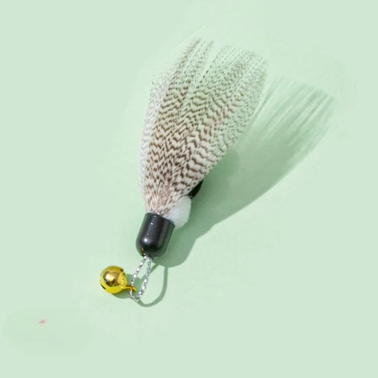 Interactive Cat Feather Toy Accessories False Toy with Bell Replacement Refill Training Kitten Toys