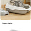 Semi-enclosed Litter Box Spatter-proof Cat Toilet Large Kitten Cleaning Supplies Large Cat Poop Bowl Pet Bupplies